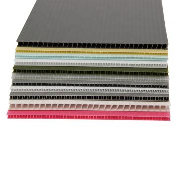 Core Flute Board 3mm 450gsm Blue Yellow Red Color Corrugated Plastic Hollow Eco-friendly Recyclable Pp Correx Sheet