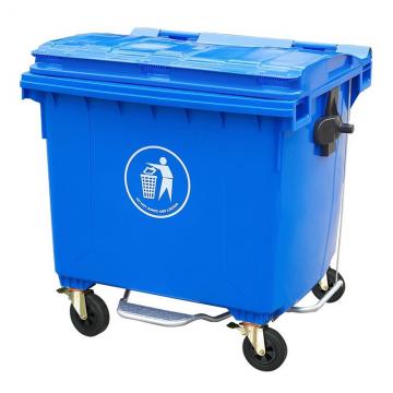 Park Usage Mobile PE Plastic with Lid Garbage Container