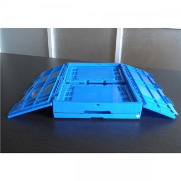 Warehouse Stackable Plastic Crate/ Nesting Container for Moving/ Attached Lid Tote Box