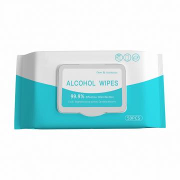 Customized 75% Alcohol Disinfectant Wet Wipes Biodegradable Canister /Tub